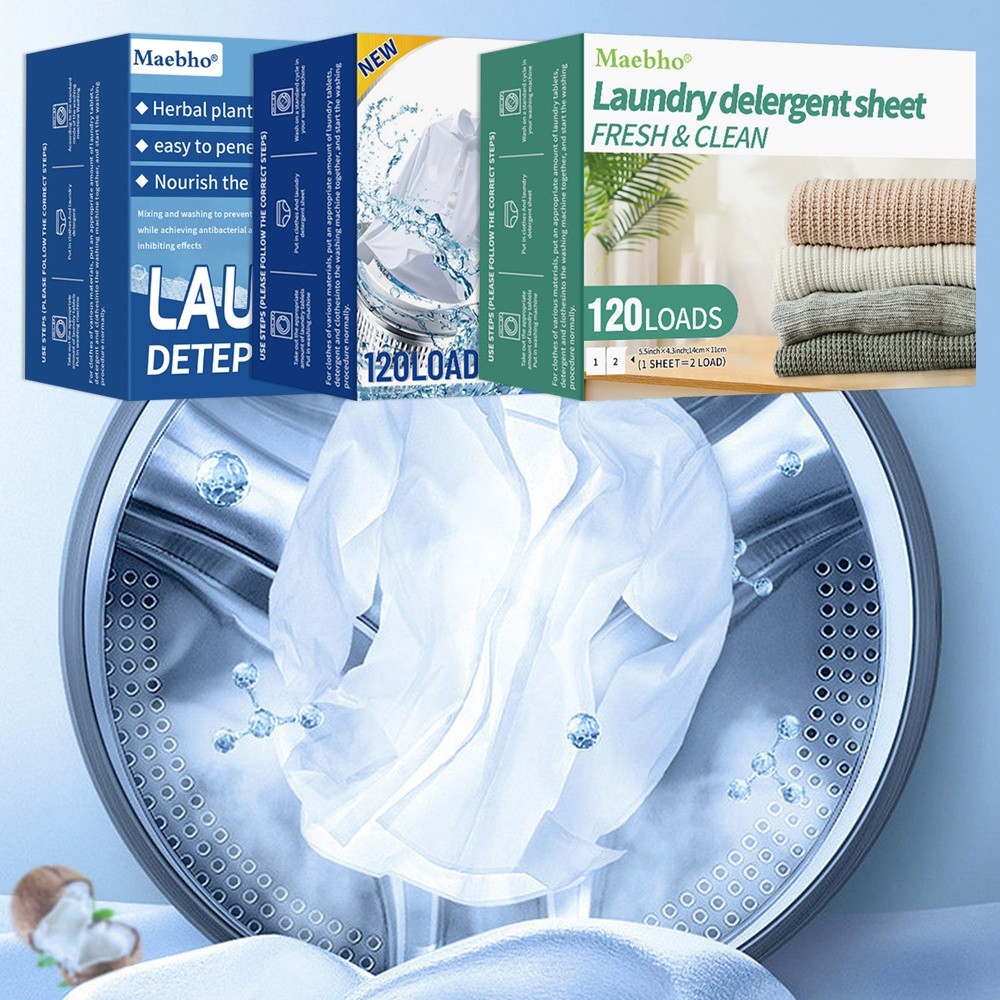 Laundry Strip Eco - 120 Sheets/Pack​​ ​Eco-Friendly Formula​​ Laundry Tablet