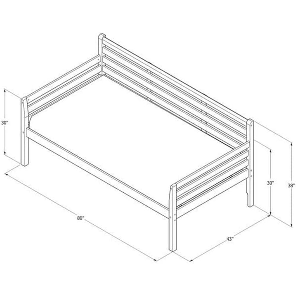 Twin Daybed in Medium Brown, S - огляд і ціна Sustainable Living Homes