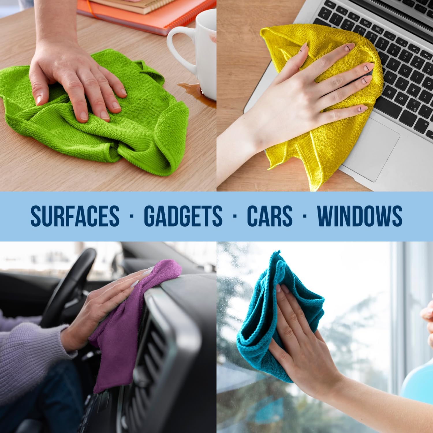 300 PCs Microfiber Cleaning Cl - огляд і ціна Cloth Pad Reusable