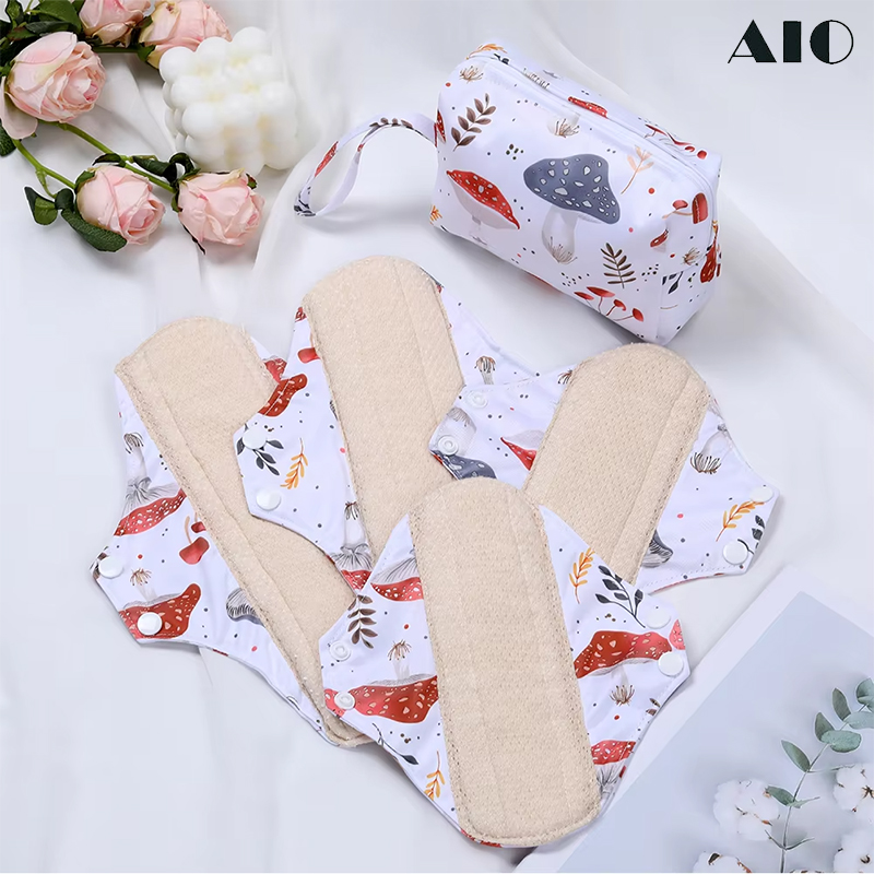 5Pcs Organic Cotton Reusable W - огляд і ціна Cloth Pad Reusable