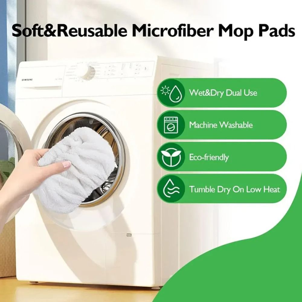 1/4Pcs Flat Mop Head Microfibe - огляд і ціна Cloth Pad Reusable