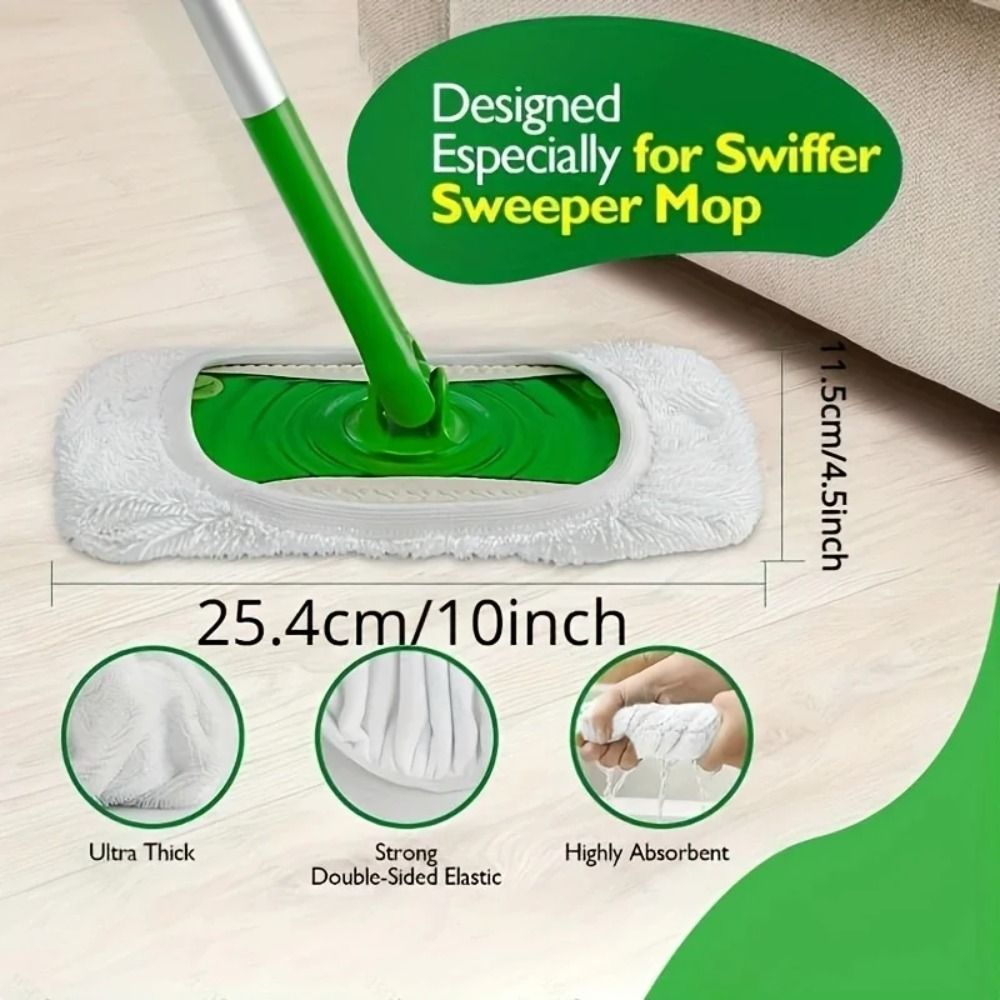 1/4Pcs Flat Mop Head Microfibe - огляд і ціна Cloth Pad Reusable