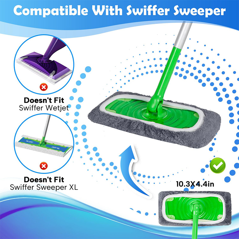 Elastic Microfiber Mop Replace - огляд і ціна Cloth Pad Reusable